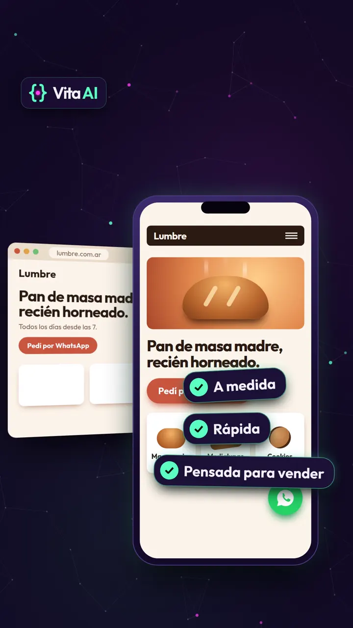 Reel: una web vieja se desarma y se arma una nueva, rápida y con WhatsApp.